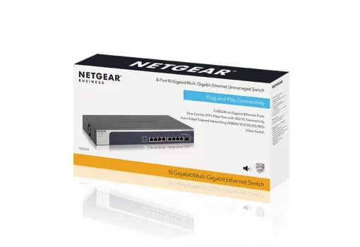 Комутатор NETGEAR XS508M 7x10GE, 1x10GE/GE SFP+ Combo, Некерований