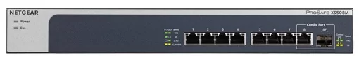 Комутатор NETGEAR XS508M 7x10GE, 1x10GE/GE SFP+ Combo, Некерований