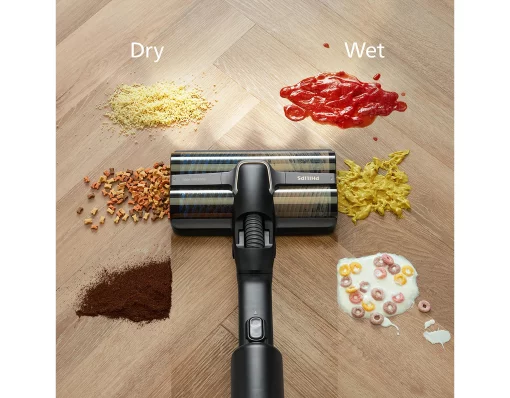 Пилосос Philips безпровідний AquaTrio, вологе прибирання, конт пил -0.42л, автон. робота до 25хв, PowerCyclone Aqua, чорний