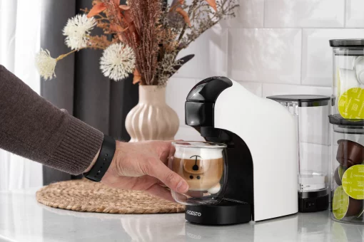 Кавоварка Ardesto  3 в 1, 0.9л, капсули Nespresso, Nescafe Dolce Gusto, мелена кава, сенсорне керування, білий