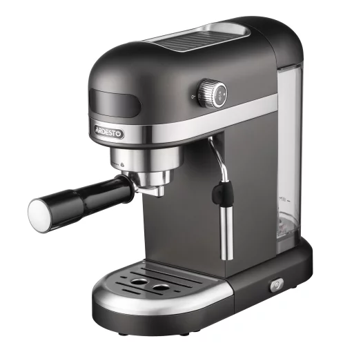 Кавоварка Ardesto  ріжкова 1.4л, мелена, ручний капучинатор, підігрів чашок, чорний