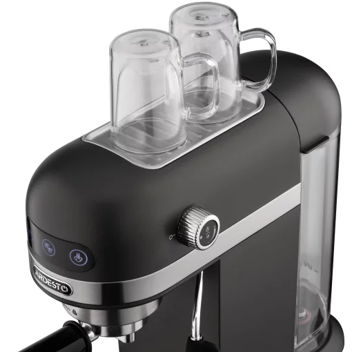 Кавоварка Ardesto  ріжкова 1.4л, мелена, ручний капучинатор, підігрів чашок, чорний