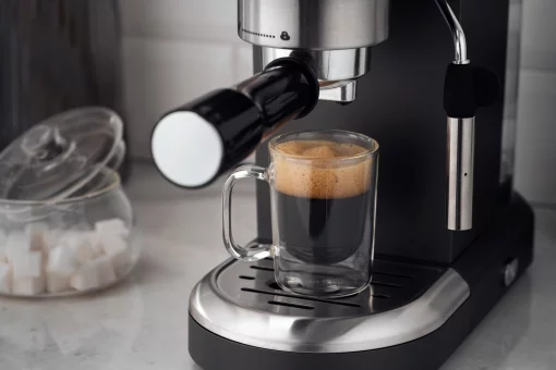 Кавоварка Ardesto  ріжкова 1.4л, мелена, ручний капучинатор, підігрів чашок, чорний