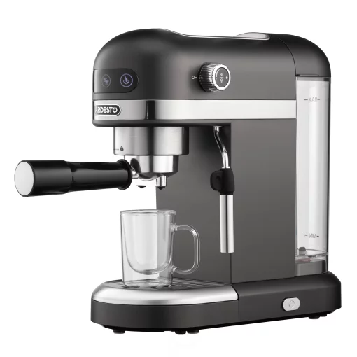 Кавоварка Ardesto  ріжкова 1.4л, мелена, ручний капучинатор, підігрів чашок, чорний
