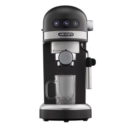 Кавоварка Ardesto  ріжкова 1.4л, мелена, ручний капучинатор, підігрів чашок, чорний