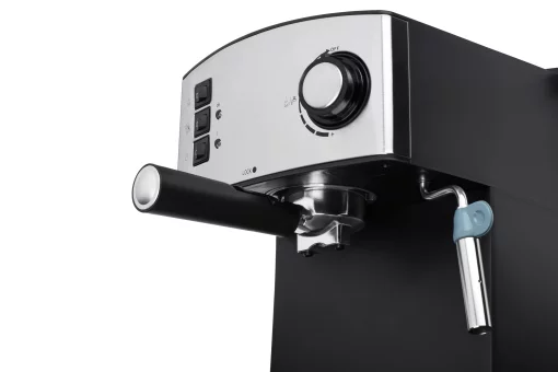 Кавоварка Ardesto ріжкова Steel Collection 1.6л, мелена, ручний капучинатор, сріблясто-чорний