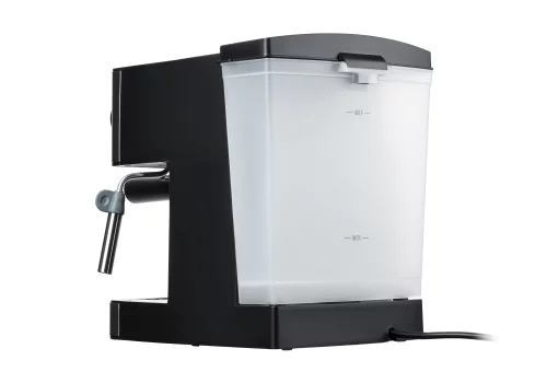 Кавоварка Ardesto ріжкова Steel Collection 1.6л, мелена, ручний капучинатор, сріблясто-чорний