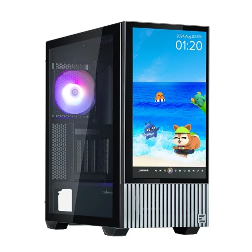 Корпус Zalman Z10 DS, без БЖ, 2xUSB3.0, 1хUSB Type-C, 2х120мм, 1x120мм ARGB, TG Side Panel, ATX, Monitor, чорний
