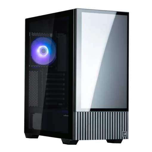 Корпус Zalman Z10 DS, без БЖ, 2xUSB3.0, 1хUSB Type-C, 2х120мм, 1x120мм ARGB, TG Side Panel, ATX, Monitor, чорний