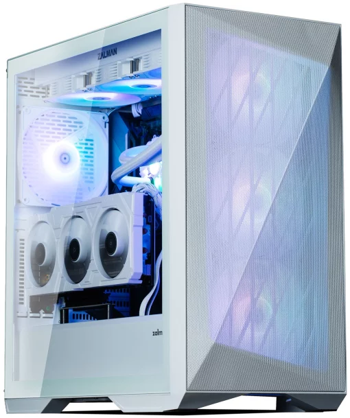 Корпус Zalman Z9 Iceberg MS без БЖ, 2xUSB3.0, 2xUSB2.0, 1xUSB 3.1 Gen2 Type-C, 4x140мм ARGB, VGA 390мм, LCS ready, TG Side Panel, EATX, білий