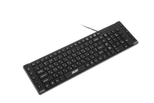 Клавіатура мембранна Acer OKW010, 115key, USB-A, EN/UKR/RU,чорний