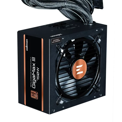 Блок живлення Zalman Gigamax 3  (750W), 88%, 80+ Bronze, 120мм, 1xMB 24pin(20+4), 2xCPU (8pin(4+4)+8pin), 3xMolex, 6xSATA, 4xPCIe 8pin(6+2), 1xPCIe GEN5 16pin, Semi Modular