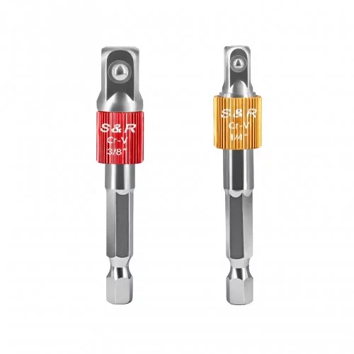 Набір із 2 універсальних головок S&R та 2 шестигранних адаптерів  1/4 ” і 3/8”